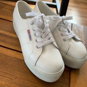 Patent Leather Superga Platforms Size 38